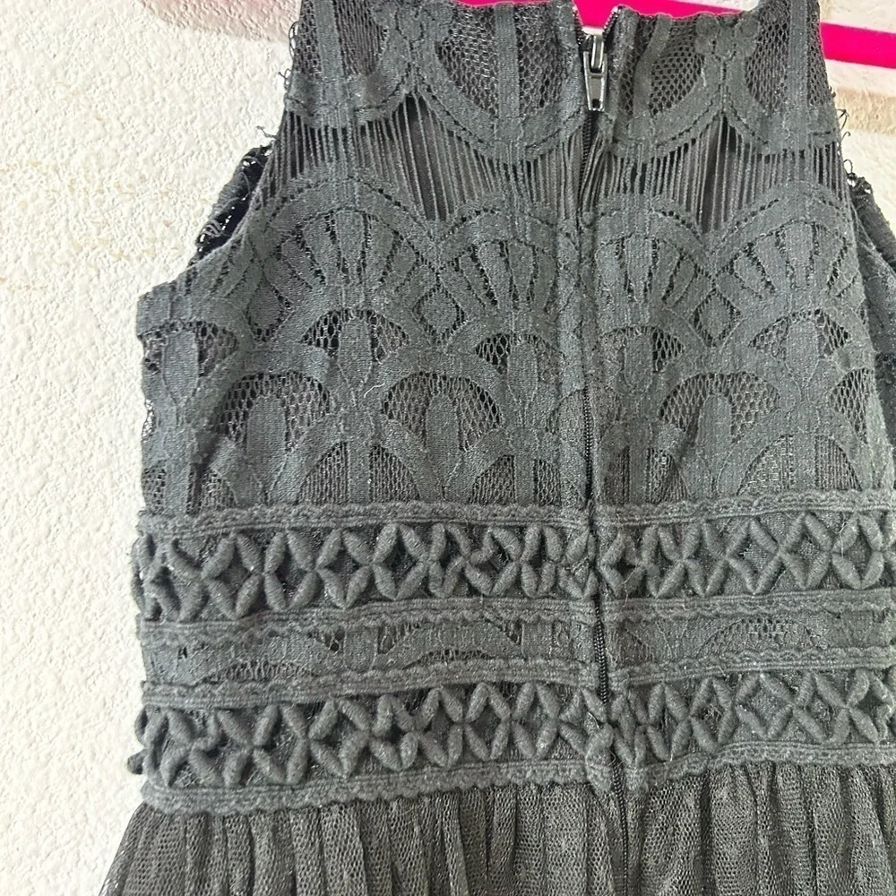 TRIXXI GIRL black lace dress size:7